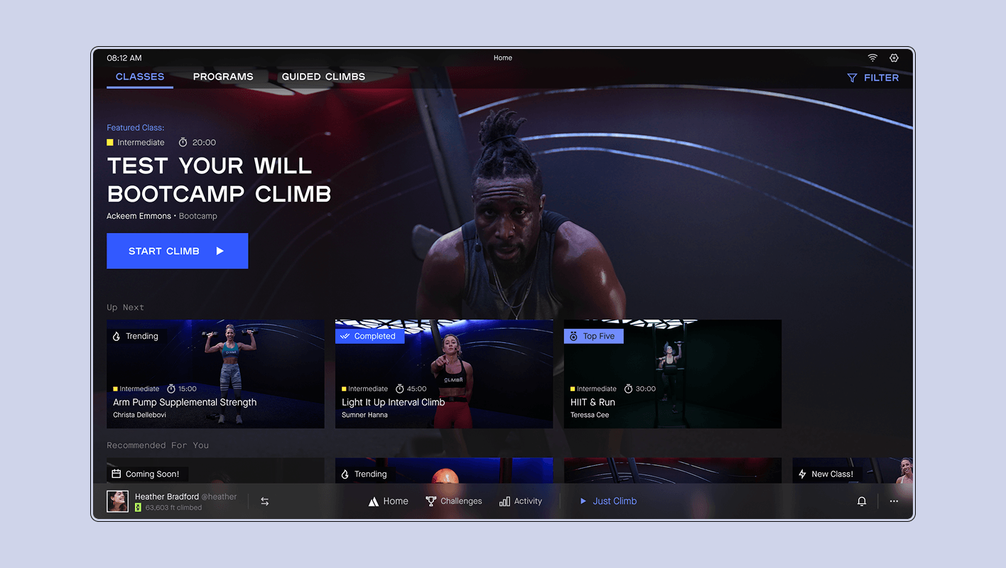 Screenshot of CLMBR class content