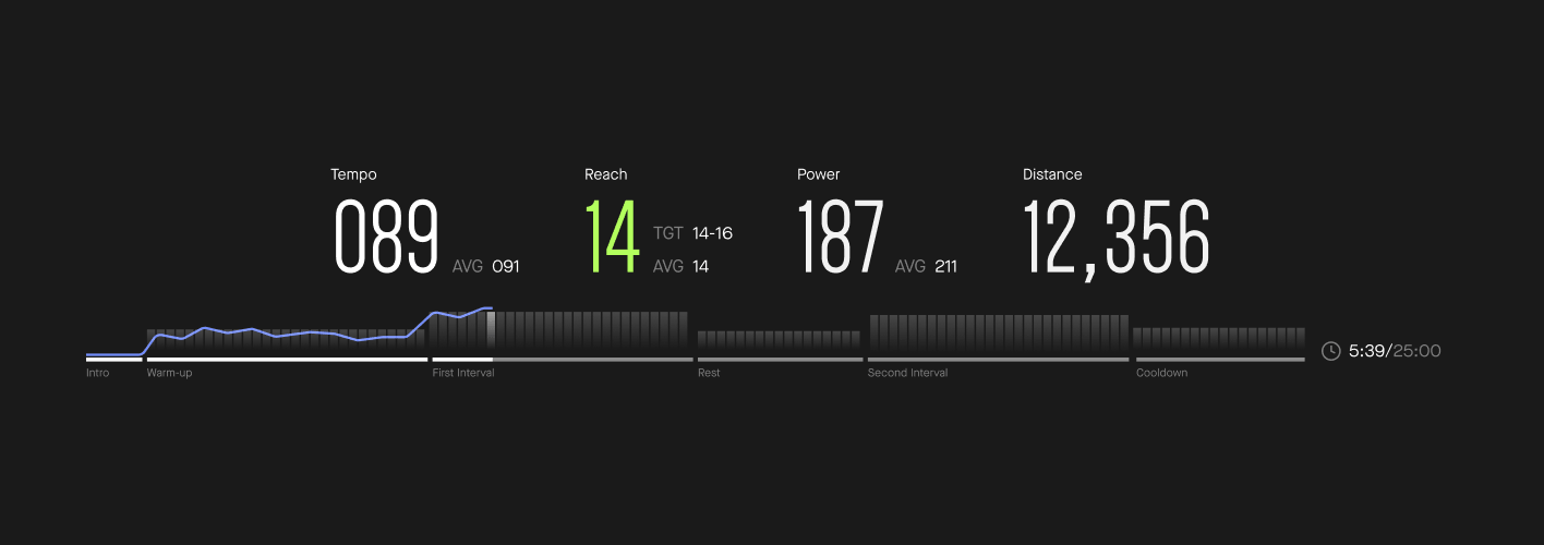 Screenshot of real-time performance metrics bar