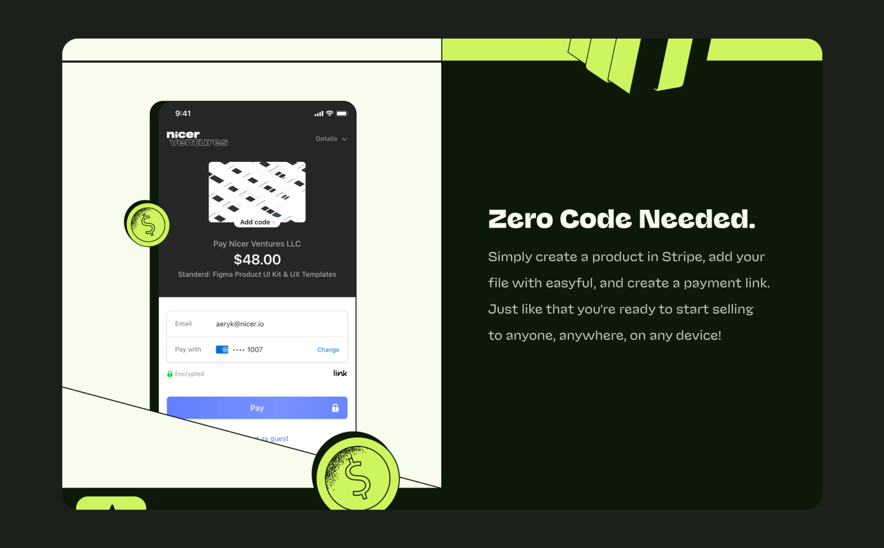 Screenshot of Stripe checkout flow